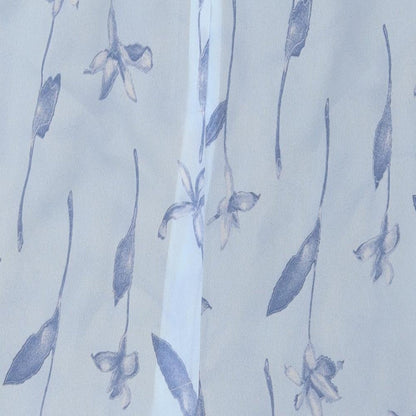 Classics Womens Blue Floral Polyester A-Line Skirt Size 16 Zip