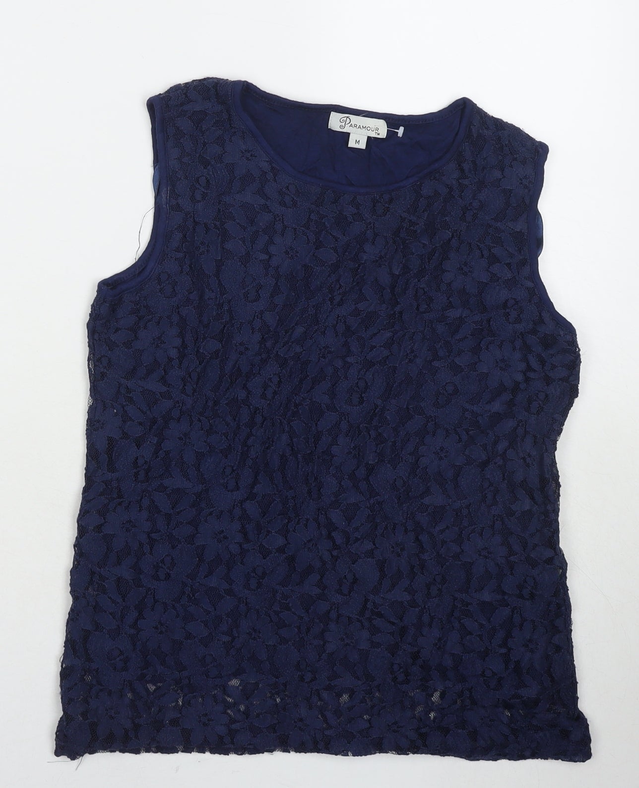 Womens UK Size M Paramour Blue Basic Tank