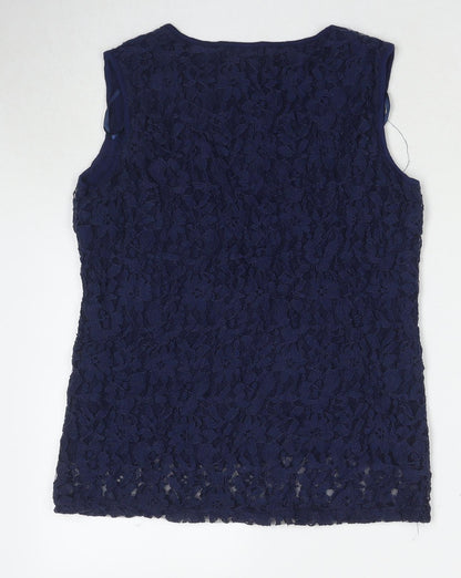 Womens UK Size M Paramour Blue Basic Tank