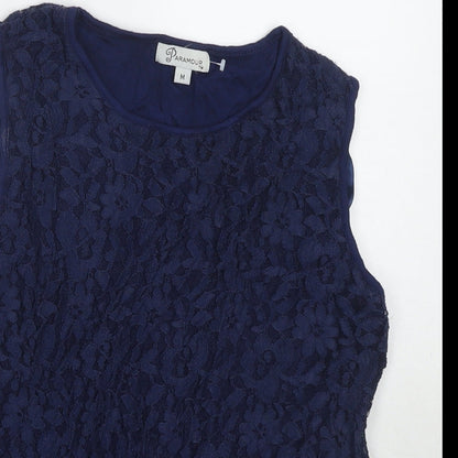 Womens UK Size M Paramour Blue Basic Tank