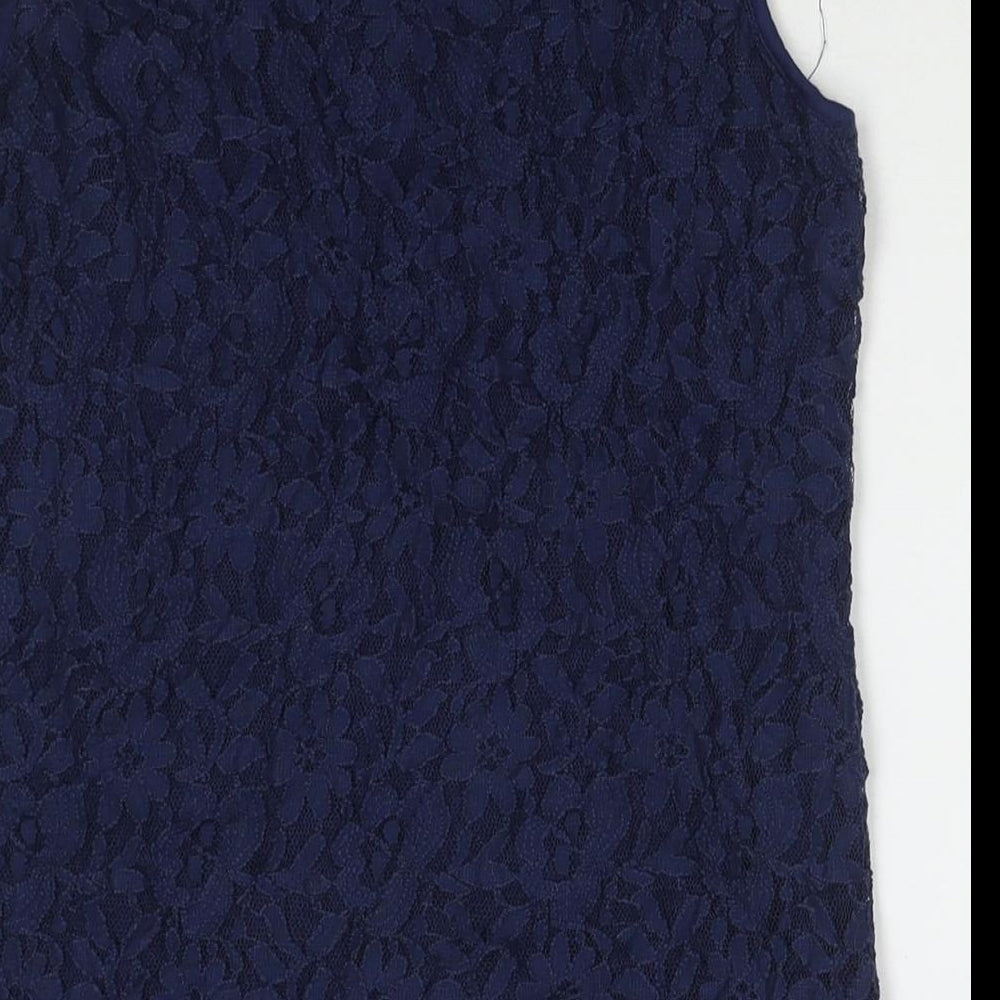 Womens UK Size M Paramour Blue Basic Tank