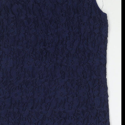 Womens UK Size M Paramour Blue Basic Tank