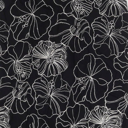 Paulberman Womens Black Floral Viscose A-Line Skirt Size 10 Zip