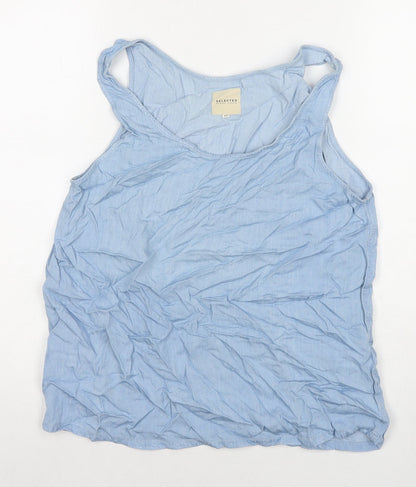 Womens UK Size 12 Selected Blue Basic Tank