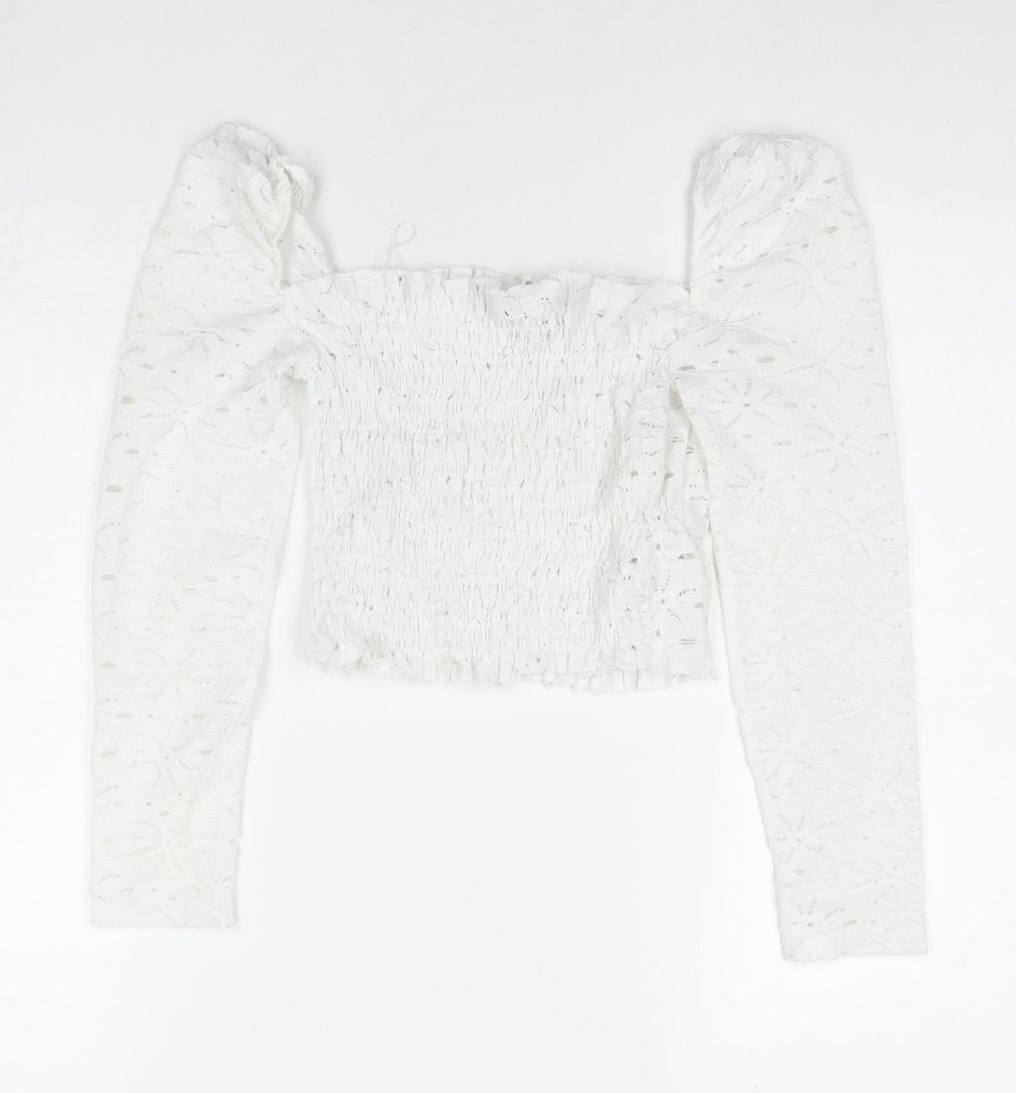 Womens UK Size 6 Topshop White Basic T-Shirt