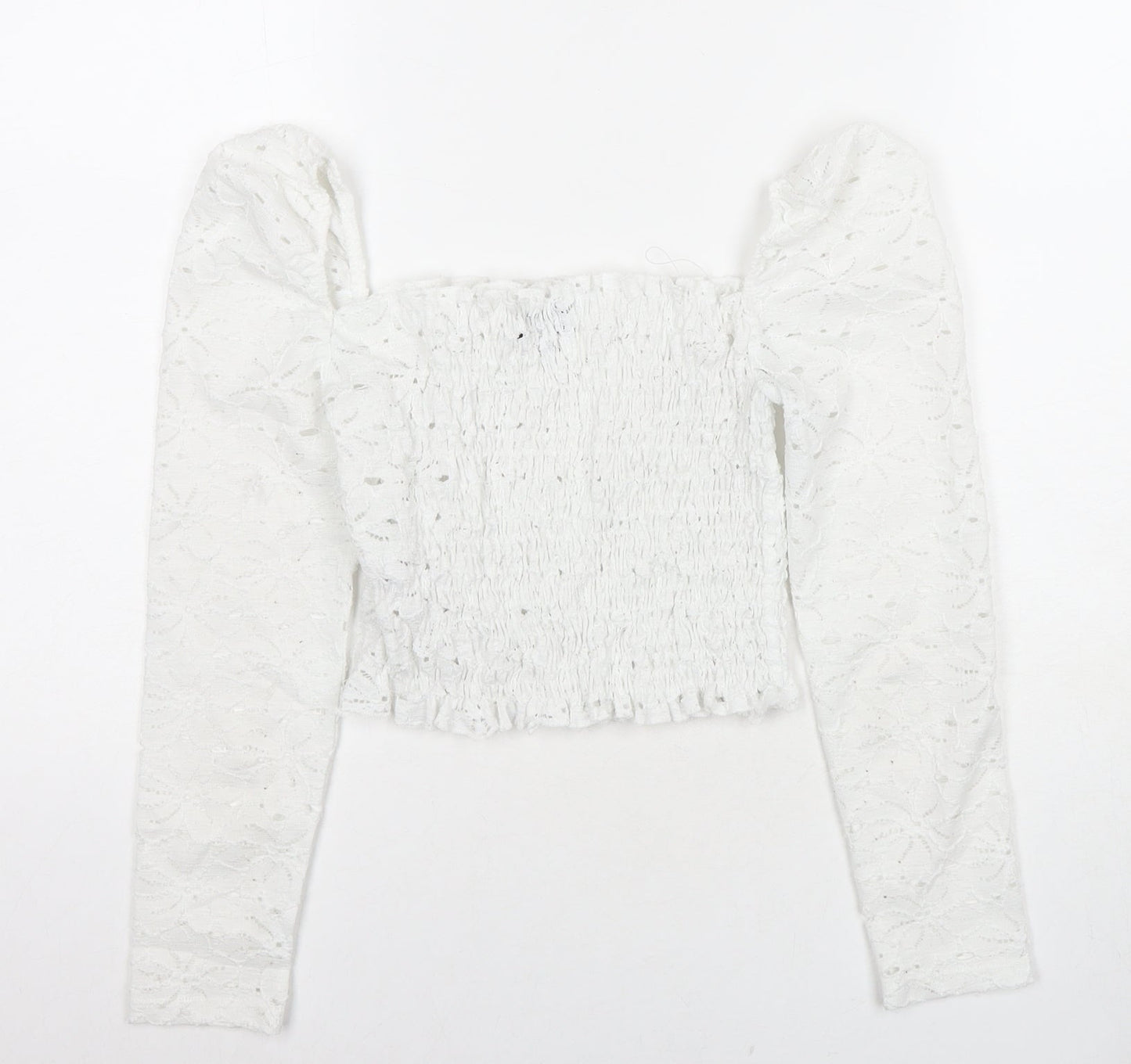 Womens UK Size 6 Topshop White Basic T-Shirt