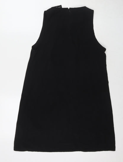 Womens UK Size 10 Reclaimed Vintage Black Basic Tank