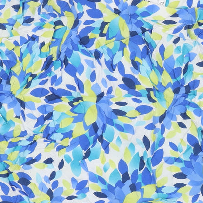 M&Co Womens Blue Geometric Viscose A-Line Skirt Size 28