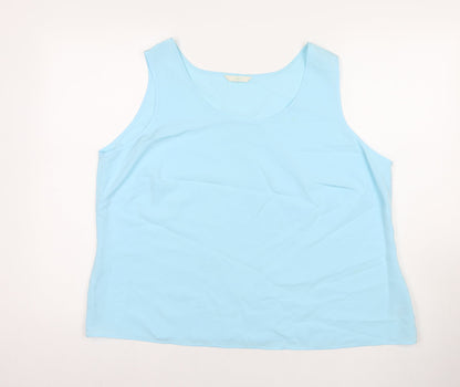 Womens UK Size 22 Marks and Spencer Blue Basic Tank