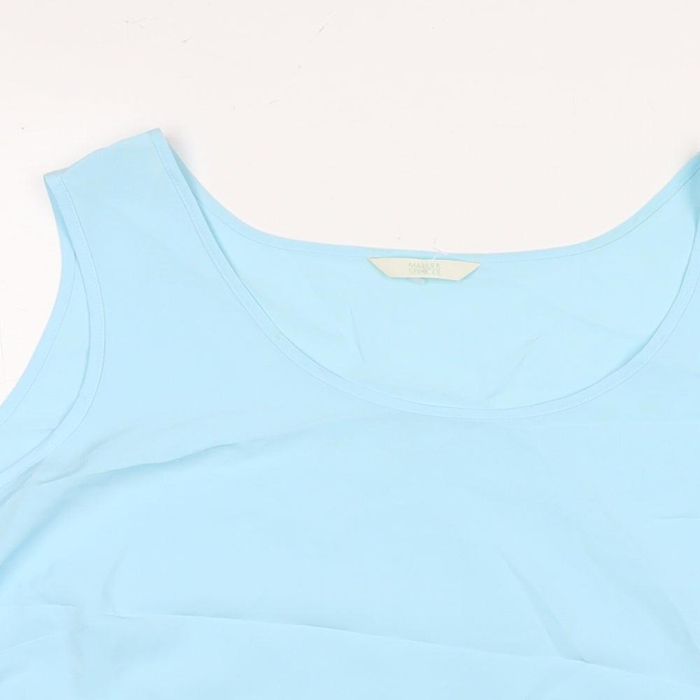 Womens UK Size 22 Marks and Spencer Blue Basic Tank