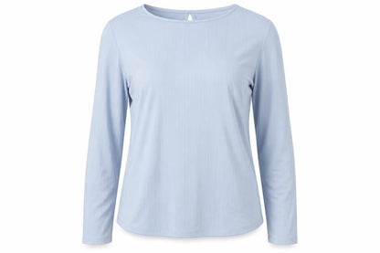 Marks & Spencer Womens Blue Polyester Basic Blouse Size 14 Round Neck