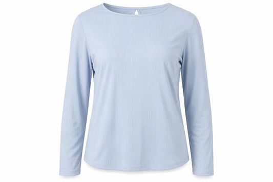 Marks & Spencer Womens Blue Polyester Basic Blouse Size 14 Round Neck