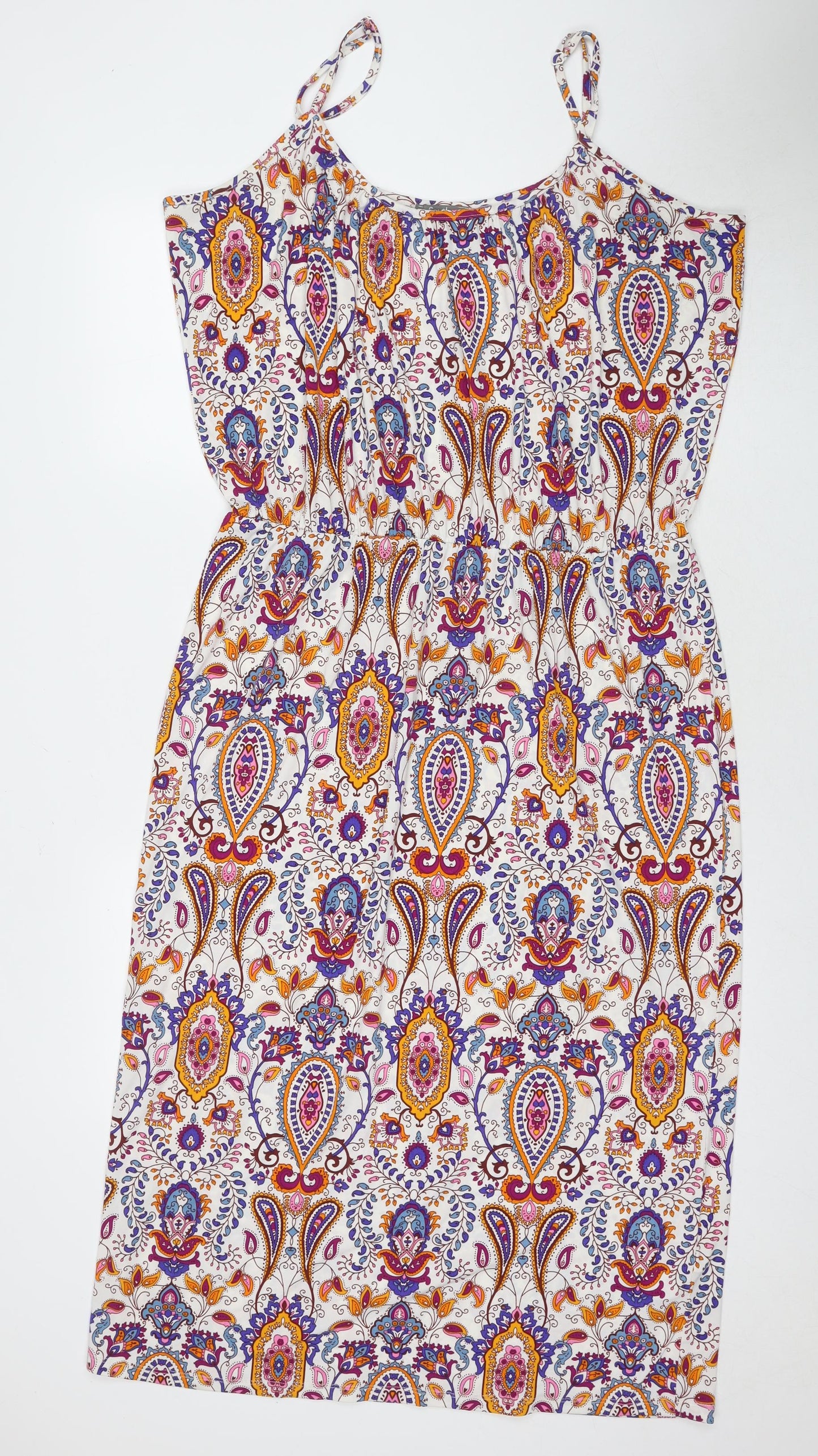 South Womens Multicoloured Paisley Polyester Maxi Size 18 Round Neck Pullover