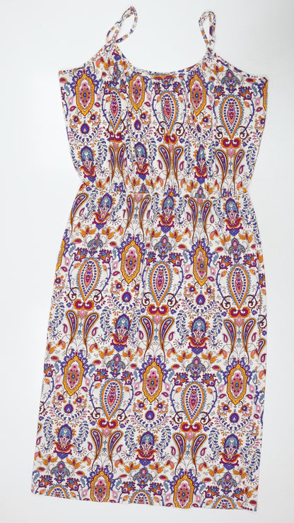 South Womens Multicoloured Paisley Polyester Maxi Size 18 Round Neck Pullover