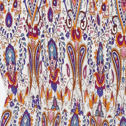 South Womens Multicoloured Paisley Polyester Maxi Size 18 Round Neck Pullover