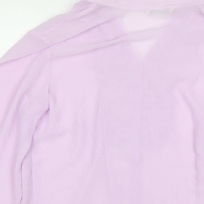 Womens UK Size 16 Marks and Spencer Purple Basic Button-Up