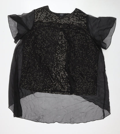 Womens UK Size 22 Klass Black Basic Blouse