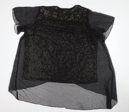 Womens UK Size 22 Klass Black Basic Blouse