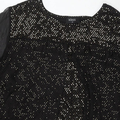 Womens UK Size 22 Klass Black Basic Blouse