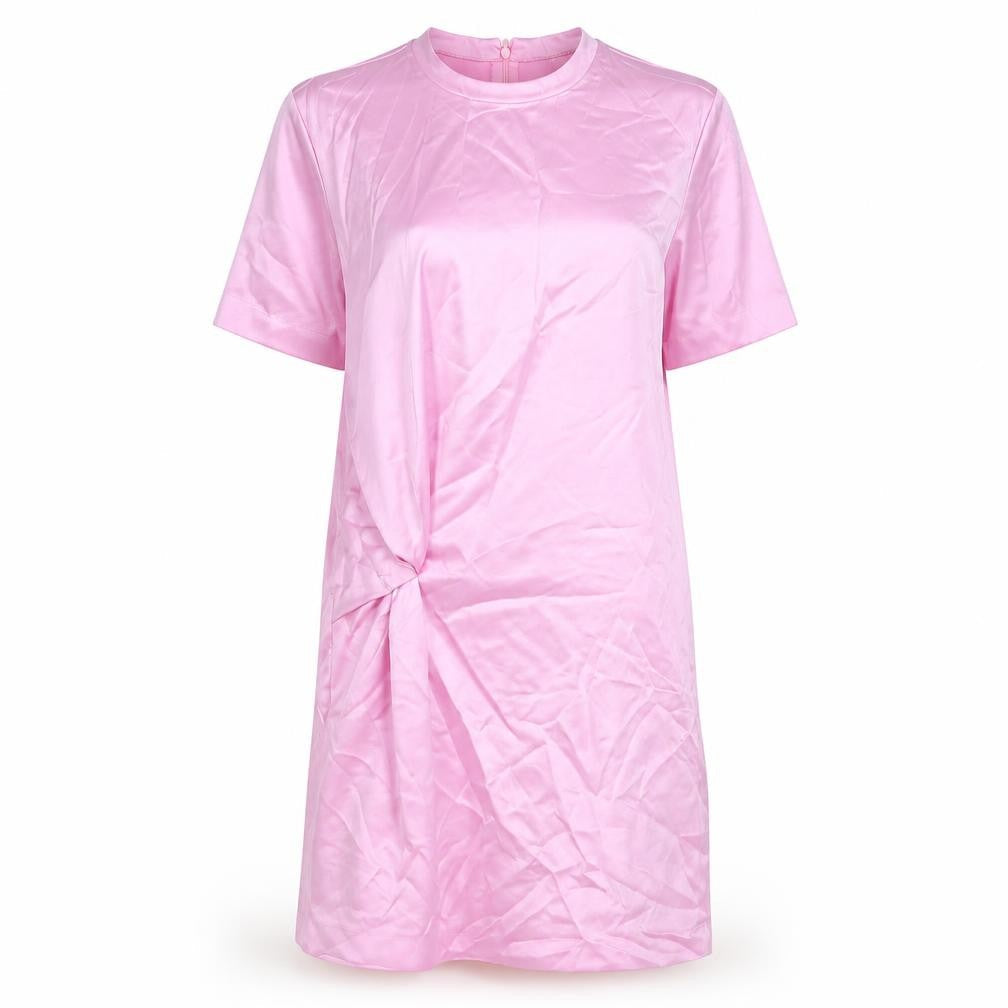 Zara Womens Pink Polyester A-Line Size XS Round Neck Zip