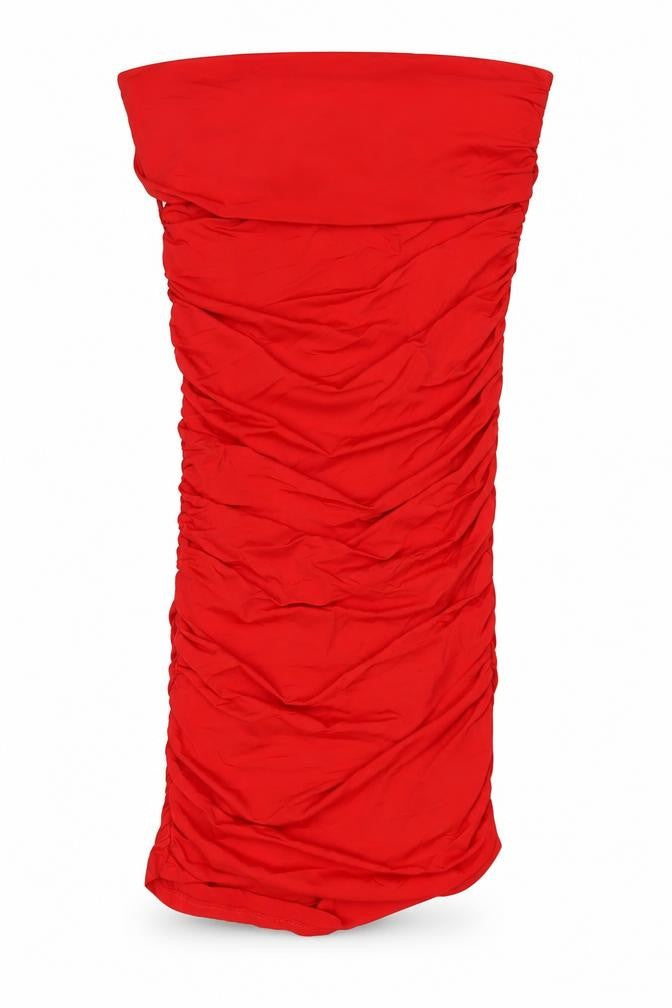 Zara Womens Red Polyamide Bodycon Size S Off the Shoulder Pullover