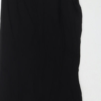 Julien Macdonald Womens Black Viscose Bodycon Size 14 V-Neck Zip - Jeweled Detail