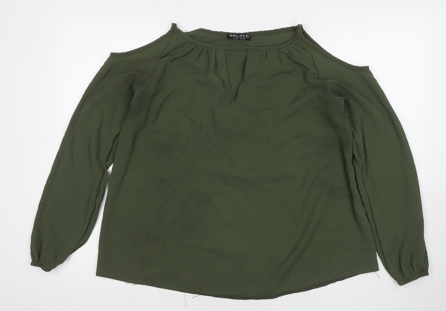 Womens UK Size 18 Select Green Basic Blouse