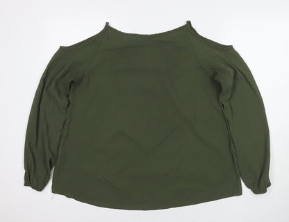 Womens UK Size 18 Select Green Basic Blouse