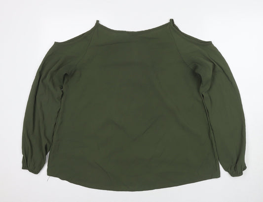 Womens UK Size 18 Select Green Basic Blouse
