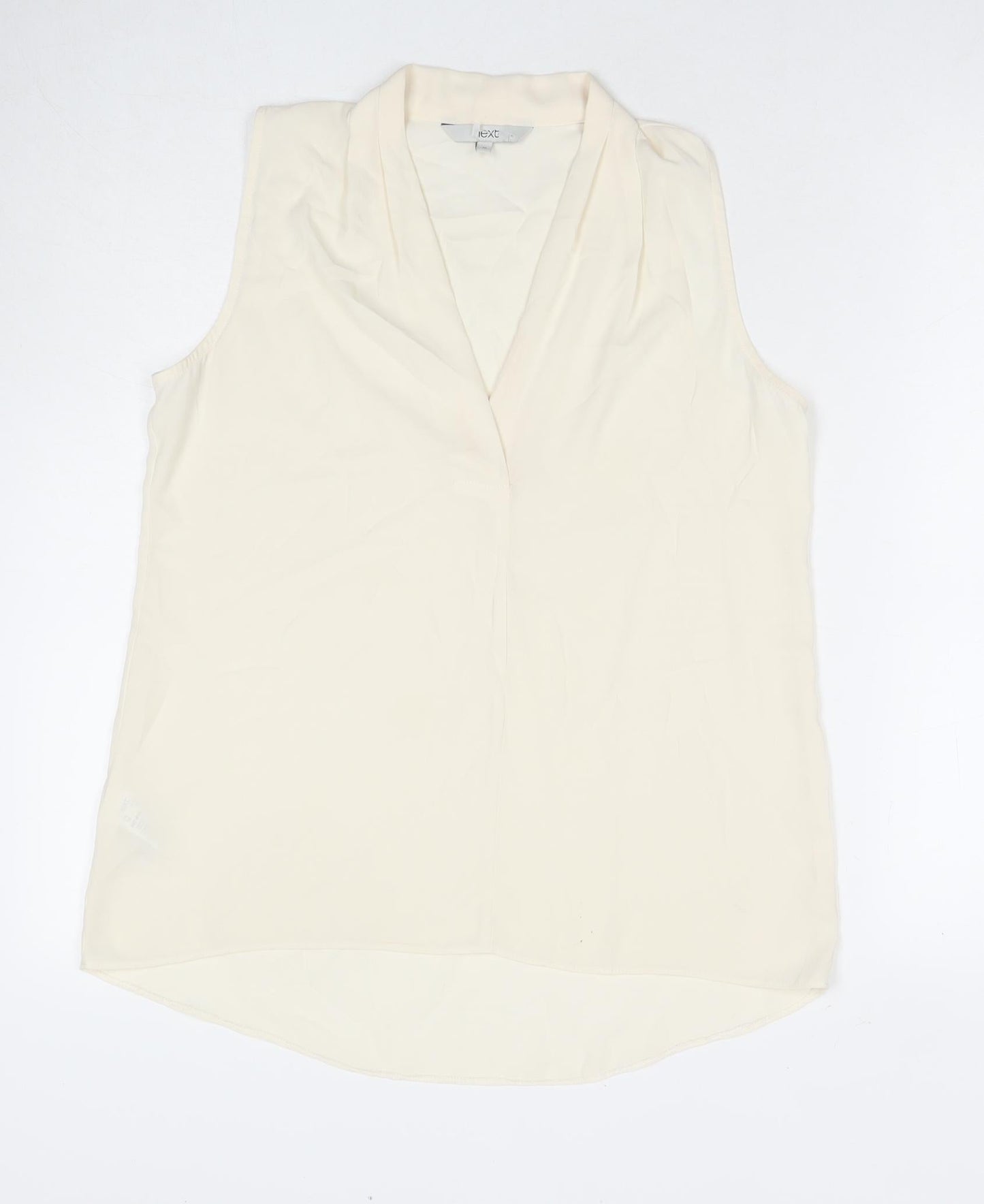 Womens UK Size 10 NEXT White Basic Tank