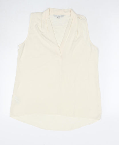 Womens UK Size 10 NEXT White Basic Tank