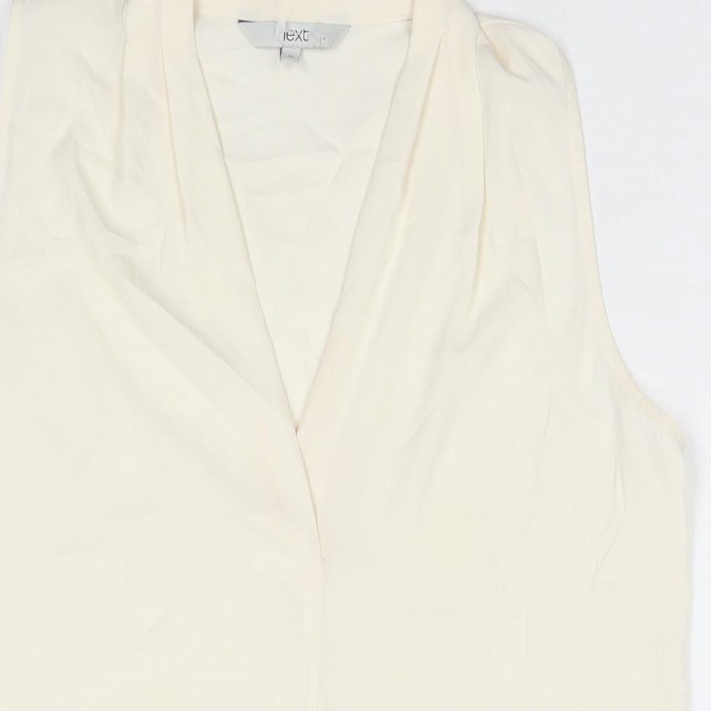 Womens UK Size 10 NEXT White Basic Tank