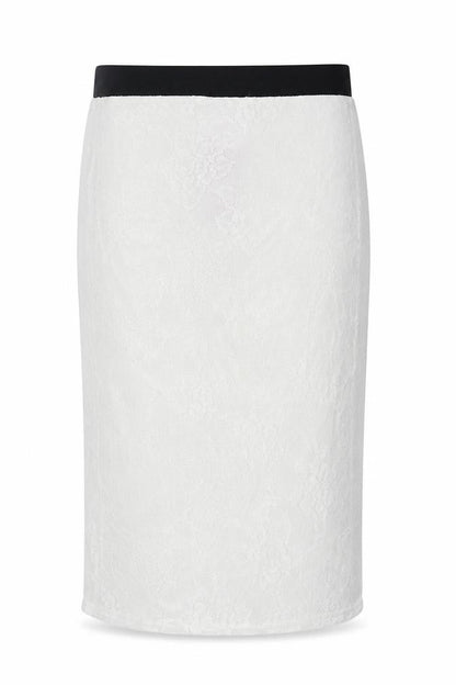 Love Womens White Polyester A-Line Skirt Size 8