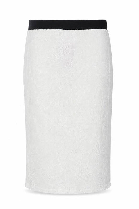 Love Womens White Polyester A-Line Skirt Size 8