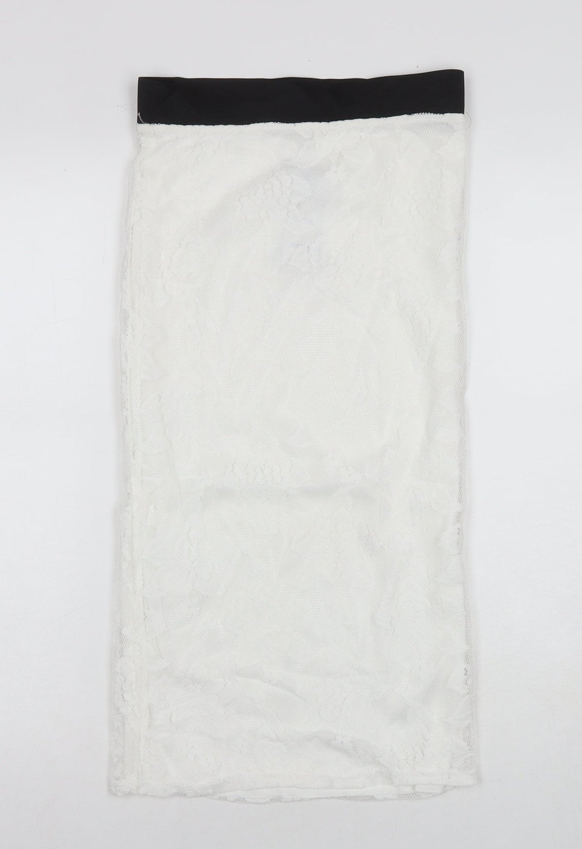 Love Womens White Polyester A-Line Skirt Size 8