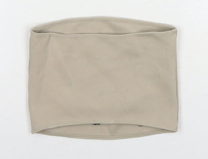 Womens UK Size S Zara Beige Basic Tank