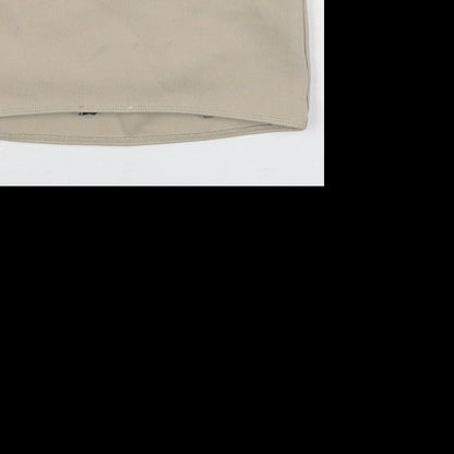 Womens UK Size S Zara Beige Basic Tank