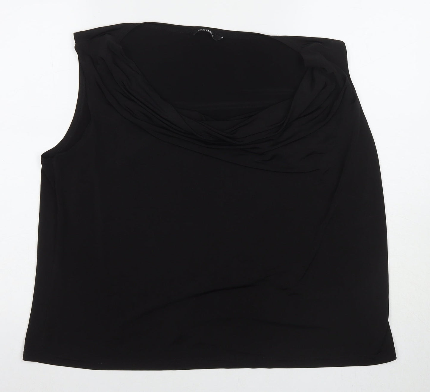 Womens UK Size 24 essence Black Basic Tank
