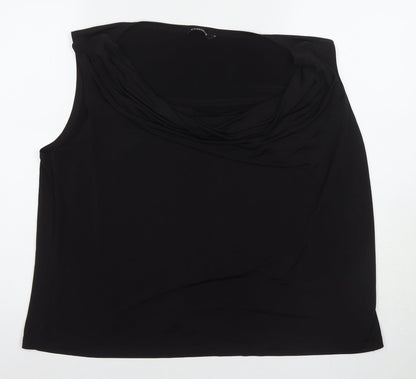 Womens UK Size 24 essence Black Basic Tank