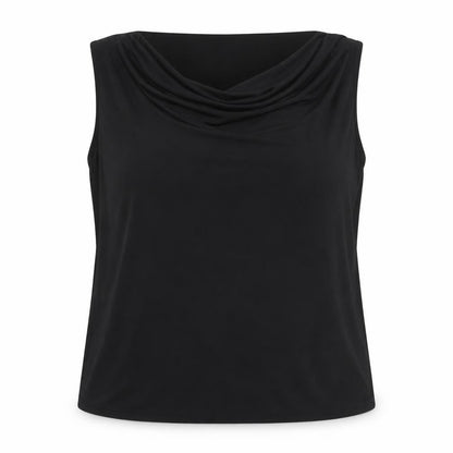 Essence Womens Black Polyester Basic Tank Size 24 Round Neck