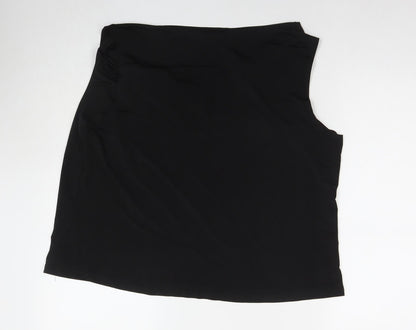 Womens UK Size 24 essence Black Basic Tank