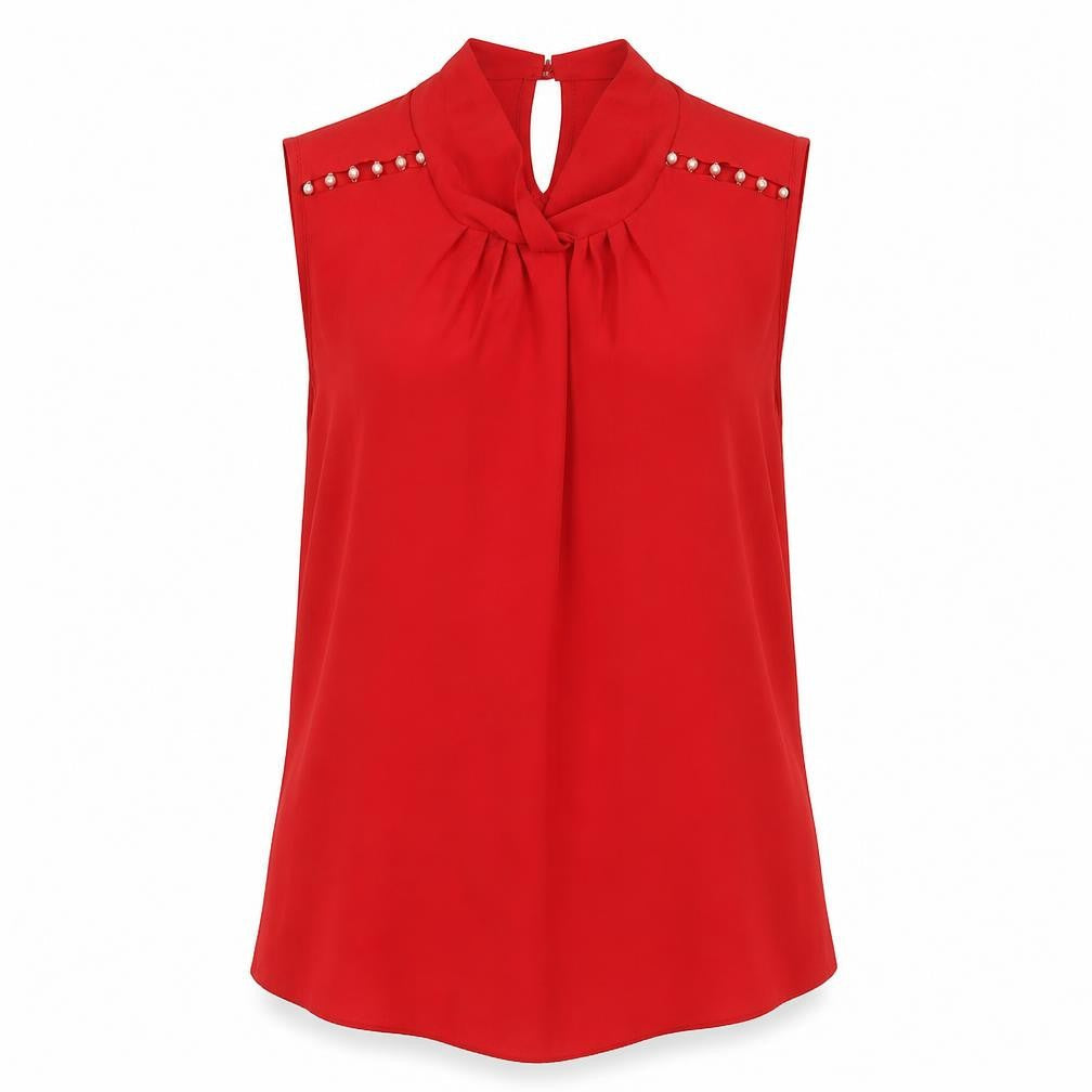 Womens UK Size 14 Dorothy Perkins Red Basic Tank