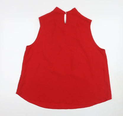 Womens UK Size 14 Dorothy Perkins Red Basic Tank