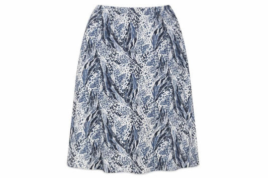 Poppy Womens Blue Geometric Polyester Maxi Skirt Size 26