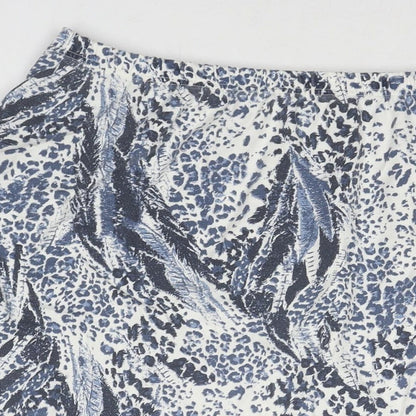 Poppy Womens Blue Geometric Polyester Maxi Skirt Size 26