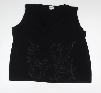 Womens UK Size 30 Nightingales Black Basic Tank