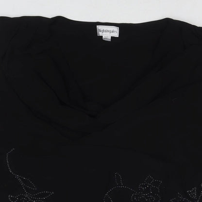 Womens UK Size 30 Nightingales Black Basic Tank