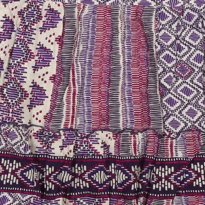 Dorothy Perkins Womens Multicoloured Geometric Cotton A-Line Skirt Size 12 Zip