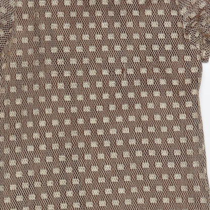 Pussycat London Womens Beige Polyamide A-Line Size S Round Neck Pullover