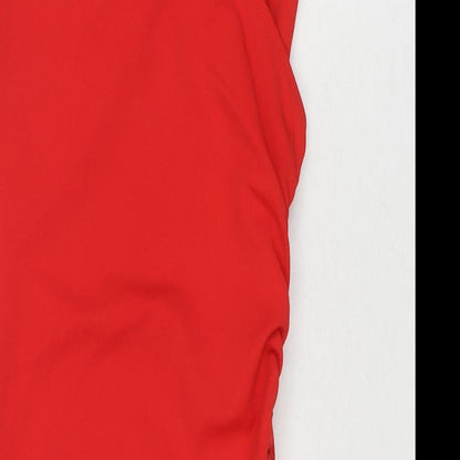 Divided by H&M Womens Red Polyester Mini Size 6 V-Neck Pullover